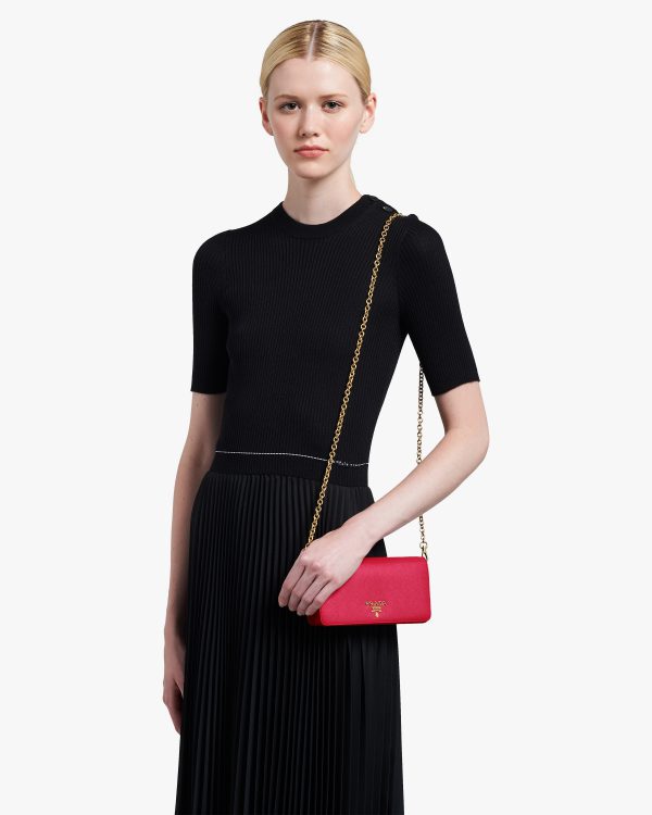 Peony Pink Saffiano leather mini-bag - Image 2