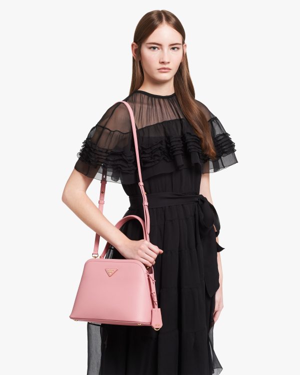 Petal Pink Medium Saffiano Leather Prada Matinee Bag - Image 2