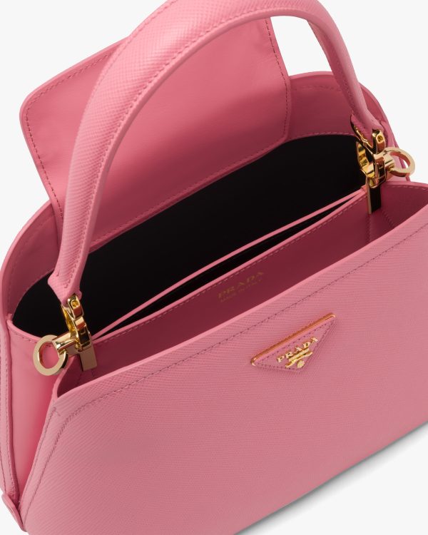 Petal Pink Medium Saffiano Leather Prada Matinee Bag - Image 5