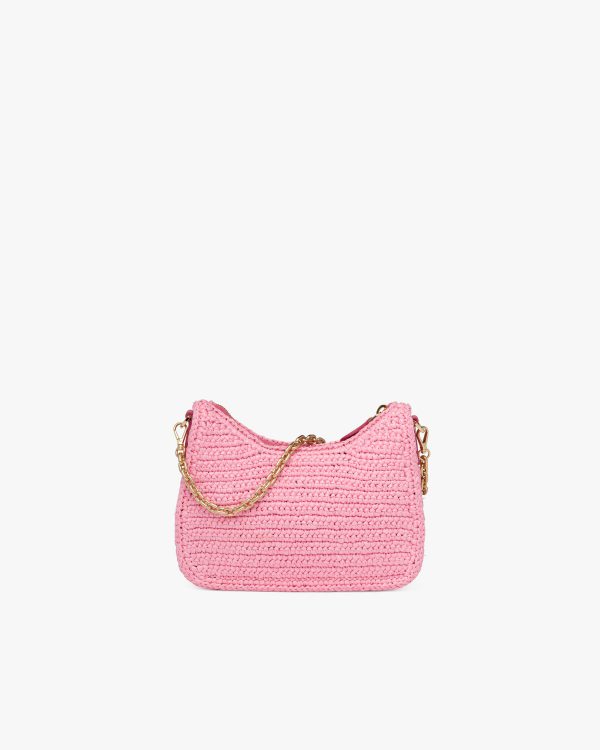 Petal Pink Prada Re-Edition 2005 raffia bag - Image 4