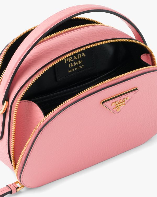 Petal Pink Saffiano Leather Prada Odette Bag - Image 5