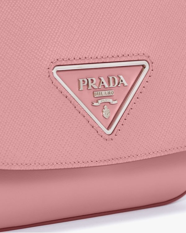 Petal Pink Saffiano leather Prada Identity shoulder bag - Image 2