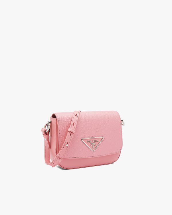 Petal Pink Saffiano leather Prada Identity shoulder bag - Image 3