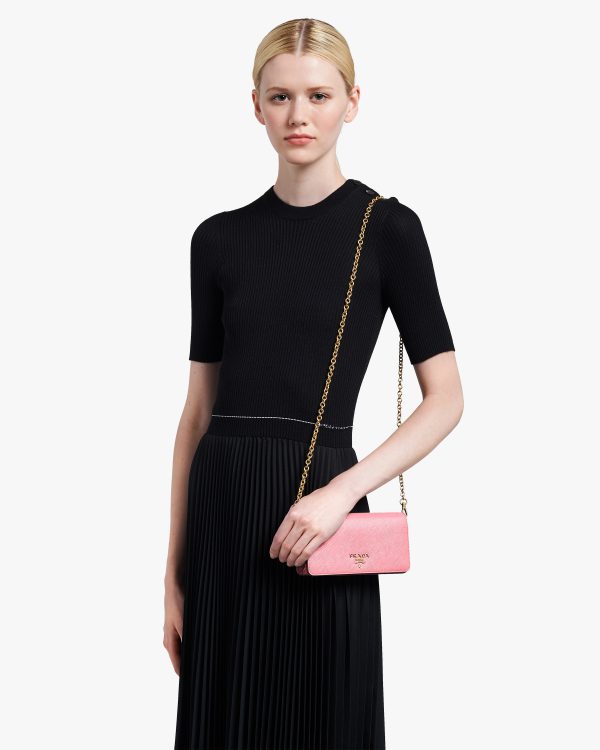 Petal Pink Saffiano leather mini-bag - Image 2