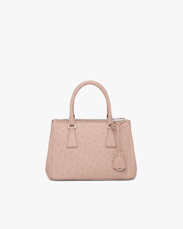 Powder Pink Prada Galleria ostrich leather small bag - Image 4
