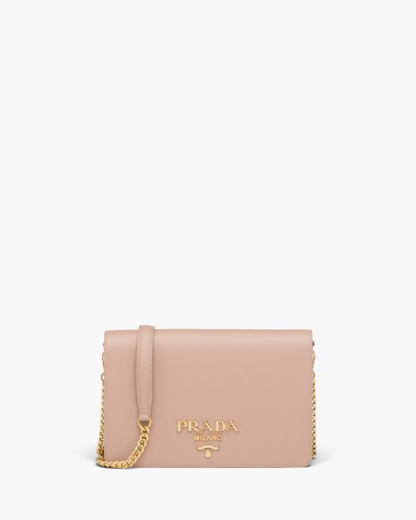 Powder Pink Saffiano Leather Mini Bag