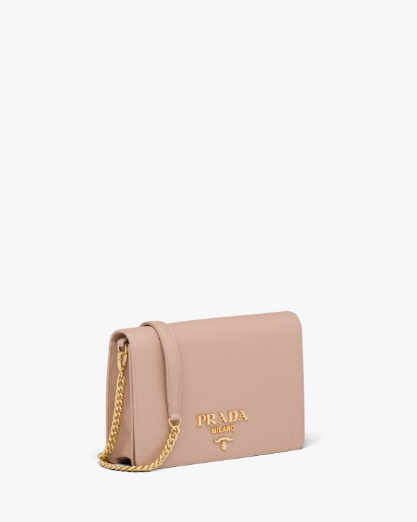 Powder Pink Saffiano Leather Mini Bag - Image 3