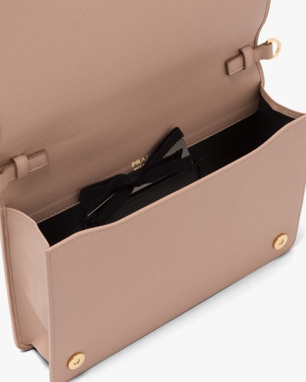 Powder Pink Saffiano Leather Mini Bag - Image 5
