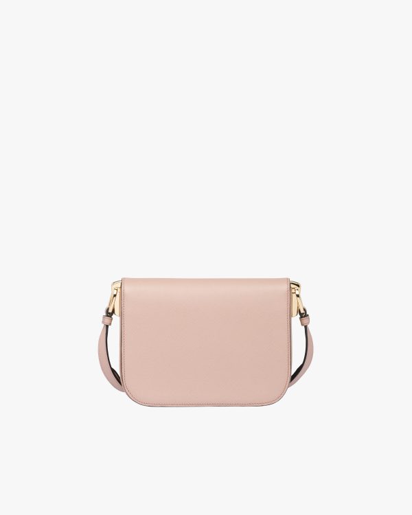 Powder Pink Saffiano Leather Prada Embleme Bag - Image 4