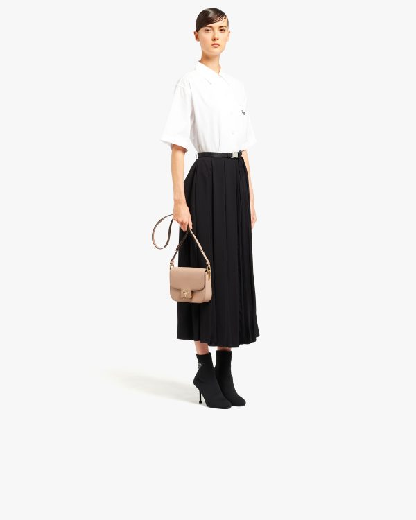Powder Pink Saffiano Leather Prada Embleme Bag - Image 7