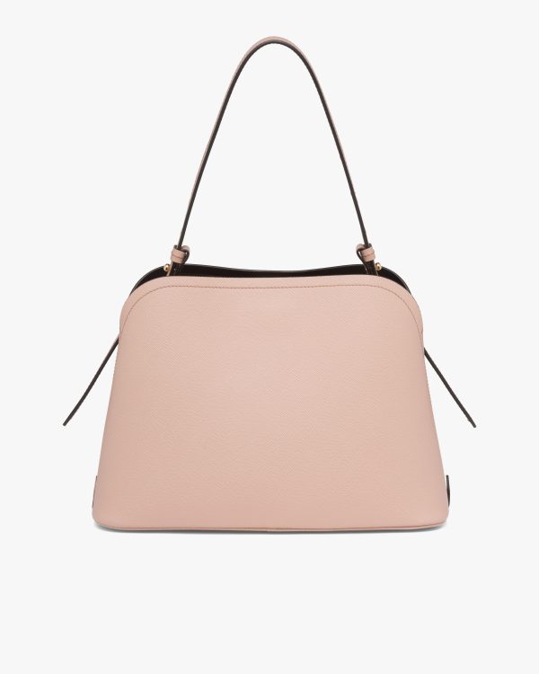 Powder Pink/black Saffiano Leather Prada Matinee Bag - Image 4