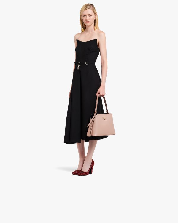 Powder Pink/black Saffiano Leather Prada Matinee Bag - Image 7