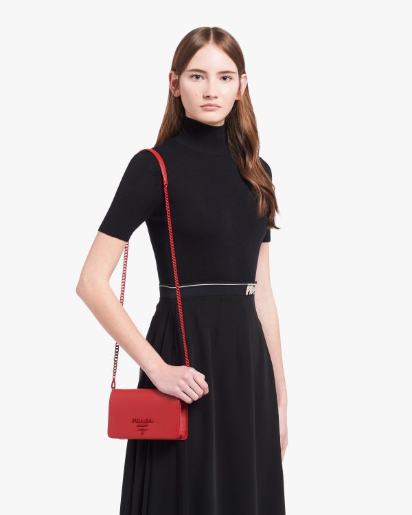 Red Saffiano leather mini-bag - Image 2