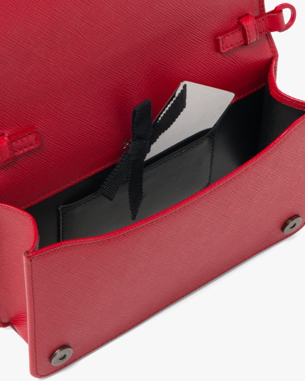 Red Saffiano leather mini-bag - Image 5