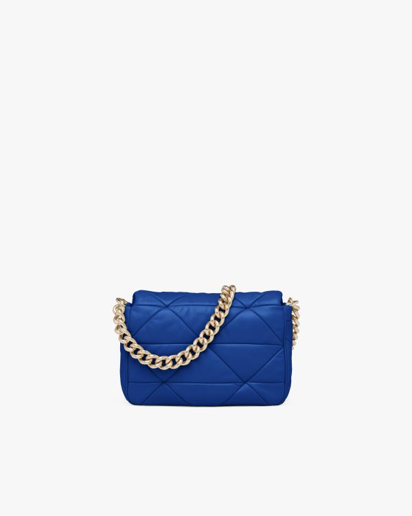 Royal Blue Prada System nappa leather patchwork bag - Image 4