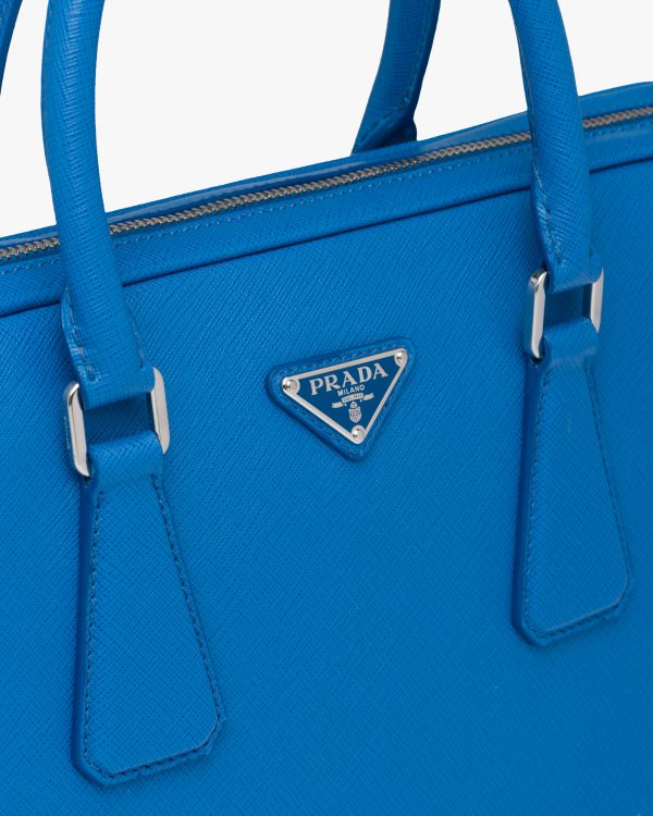 Sea Blue Saffiano Leather Work Bag - Image 6