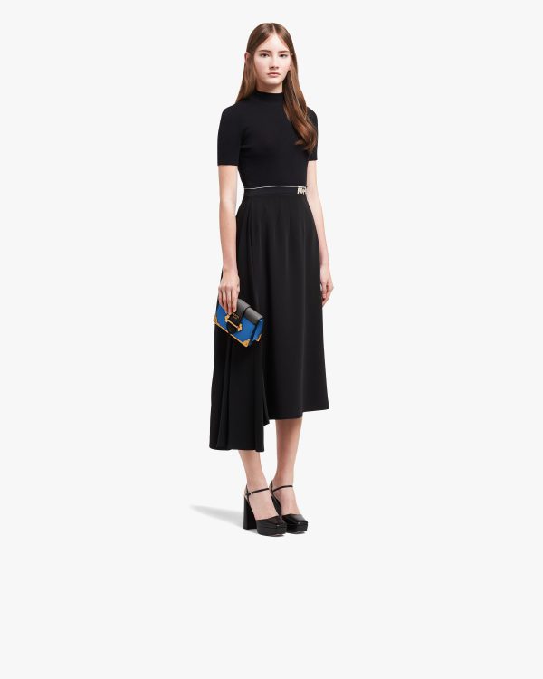Sea Blue/black Leather Prada Cahier Bag - Image 7