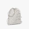 Silver Leather mesh and satin clutch - Image 3