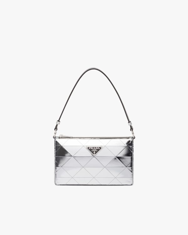 Silver Metallic leather mini-bag