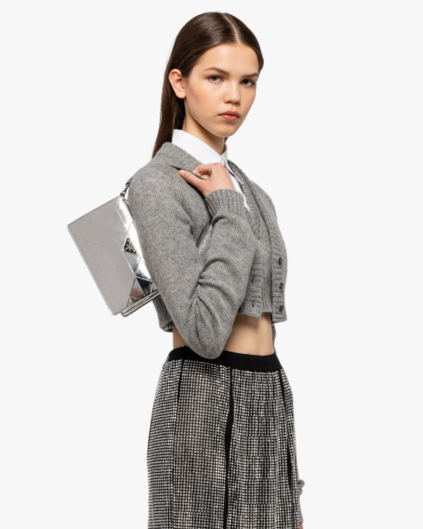 Silver Metallic leather mini-bag - Image 2