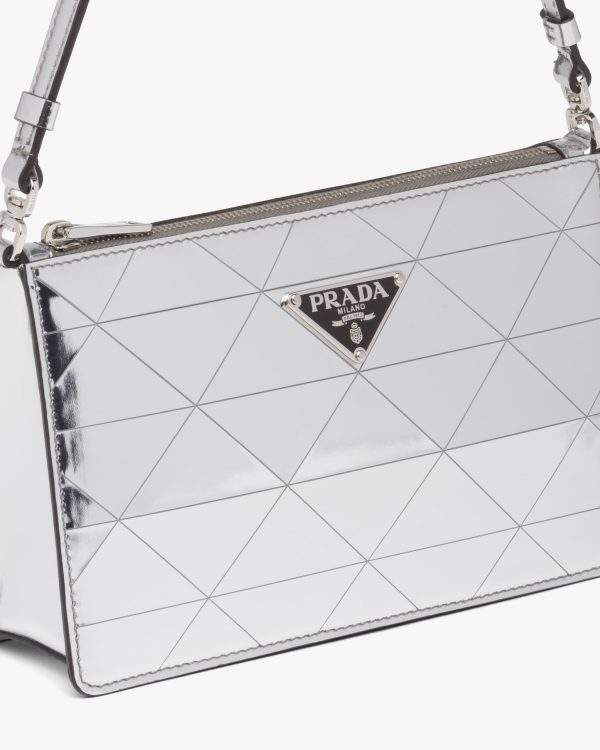Silver Metallic leather mini-bag - Image 6