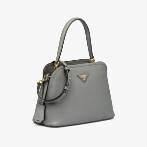 Slate Gray Medium Saffiano Leather Prada Matinee Bag - Image 3