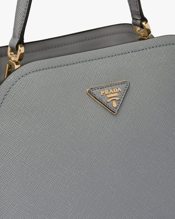 Slate Gray Medium Saffiano Leather Prada Matinee Bag - Image 6