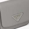 Slate Gray Saffiano leather Prada Identity shoulder bag - Image 2