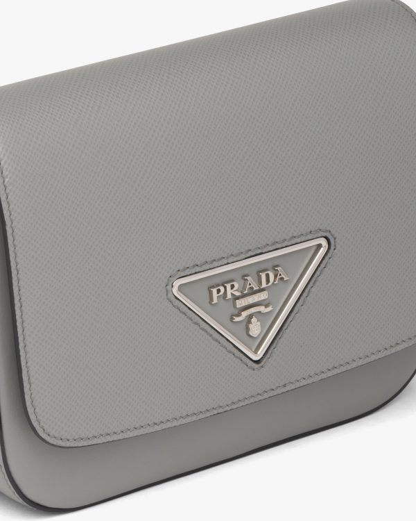 Slate Gray Saffiano leather Prada Identity shoulder bag - Image 2