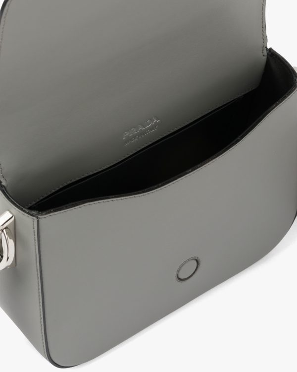 Slate Gray Saffiano leather Prada Identity shoulder bag - Image 5