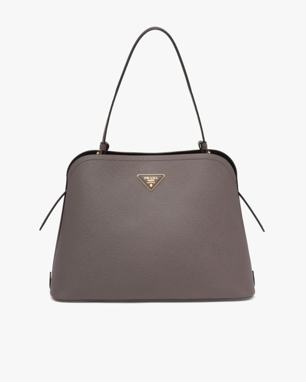 Smoky Gray/black Prada Matinee handbag