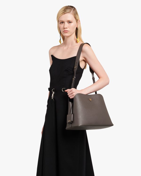 Smoky Gray/black Prada Matinee handbag - Image 2