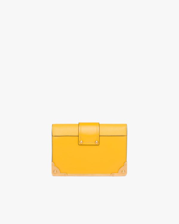 Sunny Yellow Leather Prada Cahier Bag - Image 4