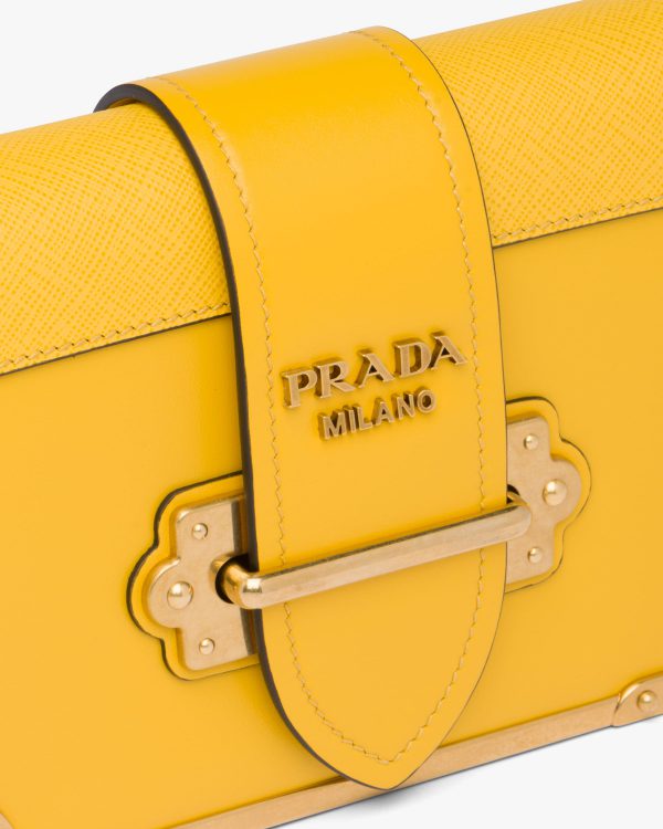 Sunny Yellow Leather Prada Cahier Bag - Image 6