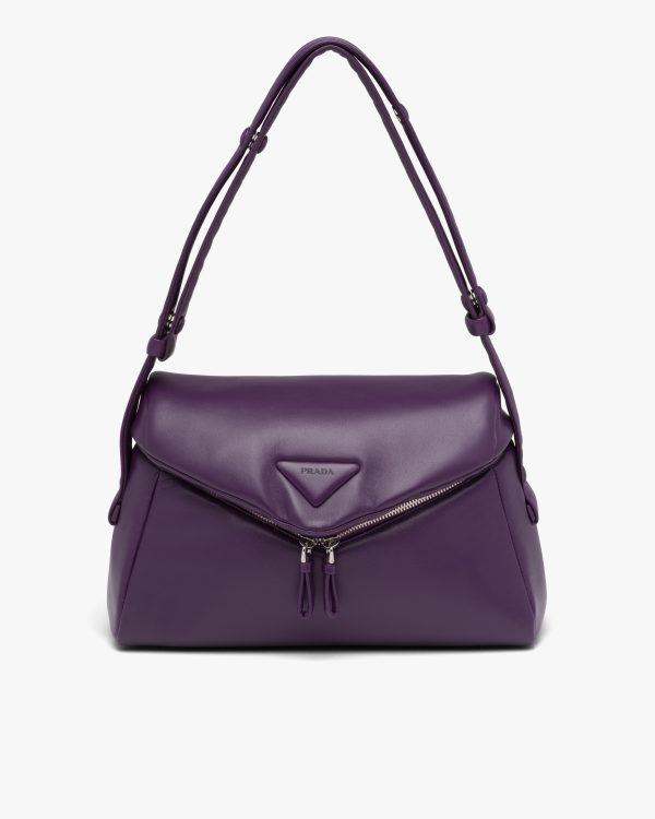 Violet Padded nappa leather Prada Signaux bag