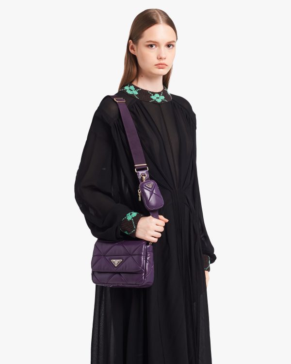 Violet Prada System nappa leather patchwork bag - Image 2