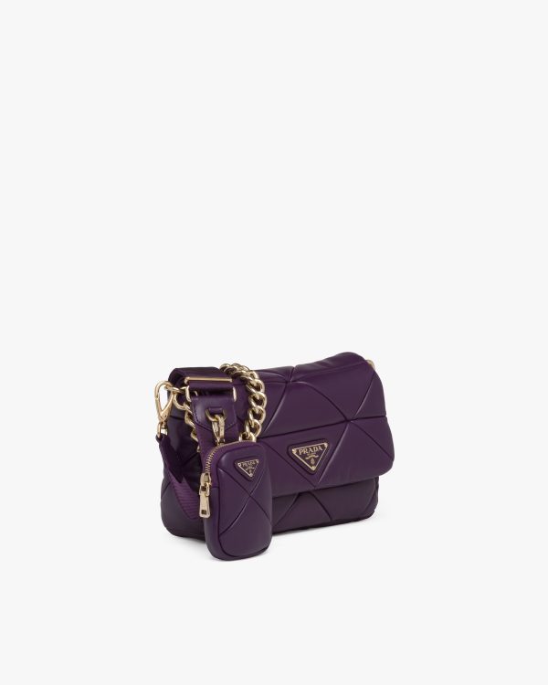 Violet Prada System nappa leather patchwork bag - Image 3