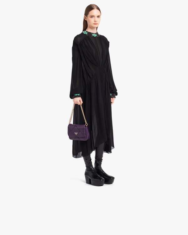 Violet Prada System nappa leather patchwork bag - Image 7