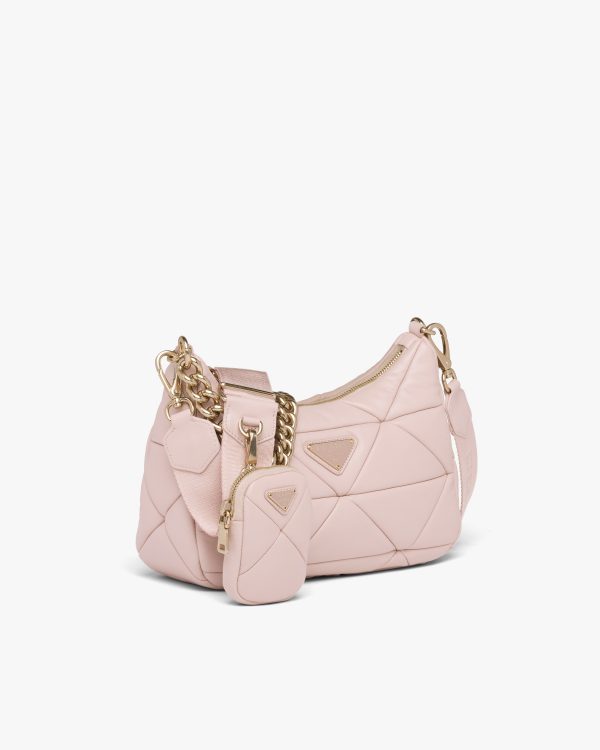 Water Lily Prada System nappa leather patchwork shoulder bag - Image 3