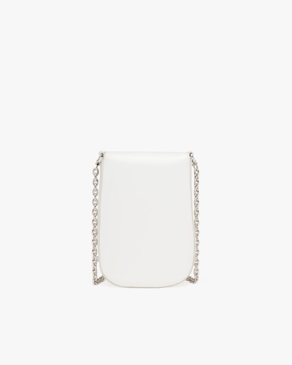 White Brushed leather mini-bag - Image 4