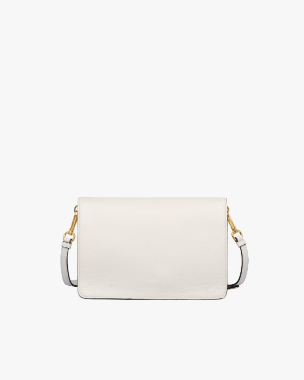 White Leather Shoulder Bag - Image 4