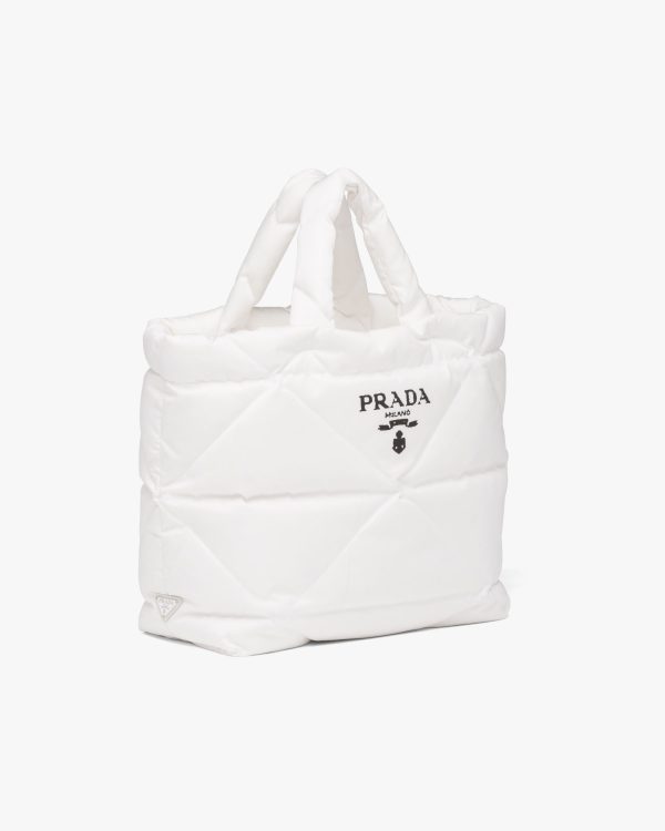 White Padded Re-Nylon tote bag - Image 3