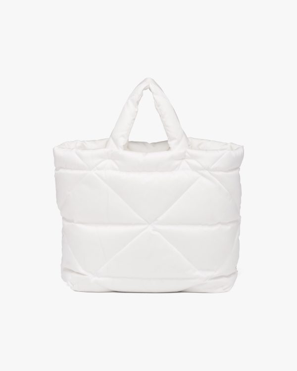 White Padded Re-Nylon tote bag - Image 4