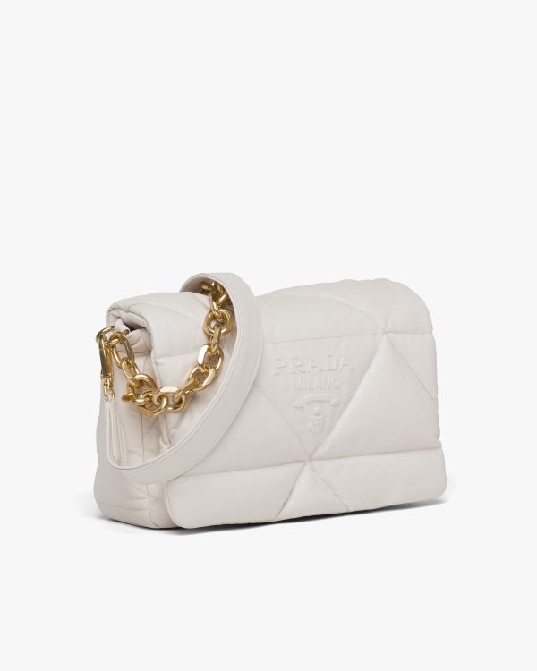 White Padded nappa leather shoulder bag - Image 3