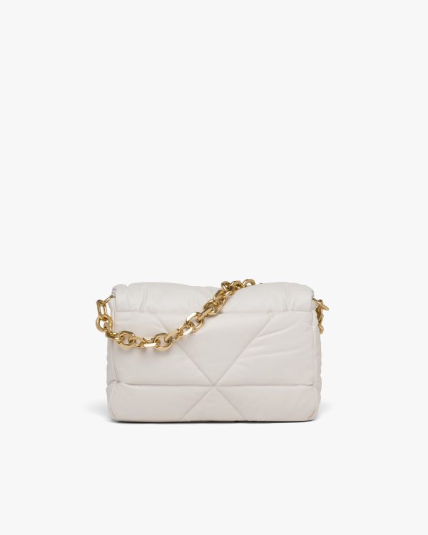 White Padded nappa leather shoulder bag - Image 4