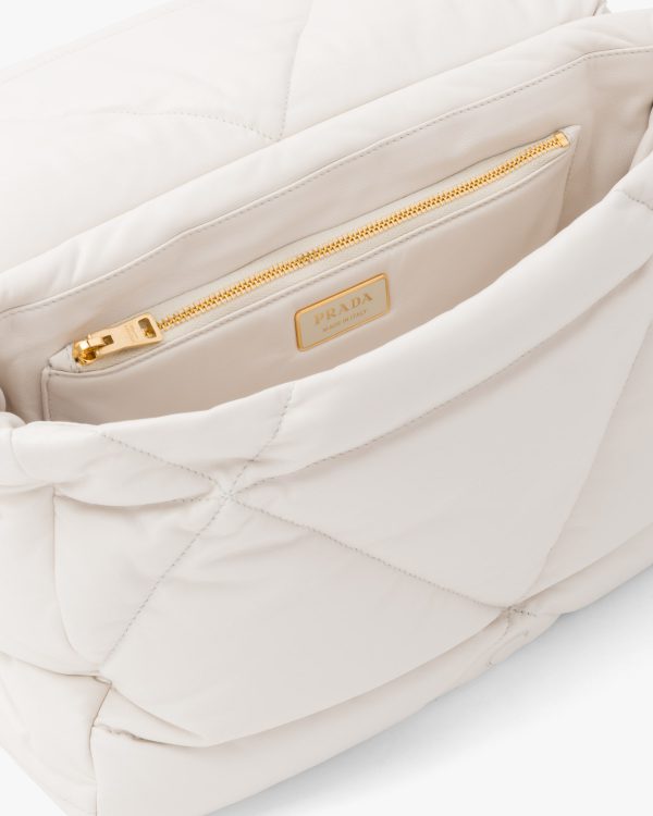 White Padded nappa leather shoulder bag - Image 5