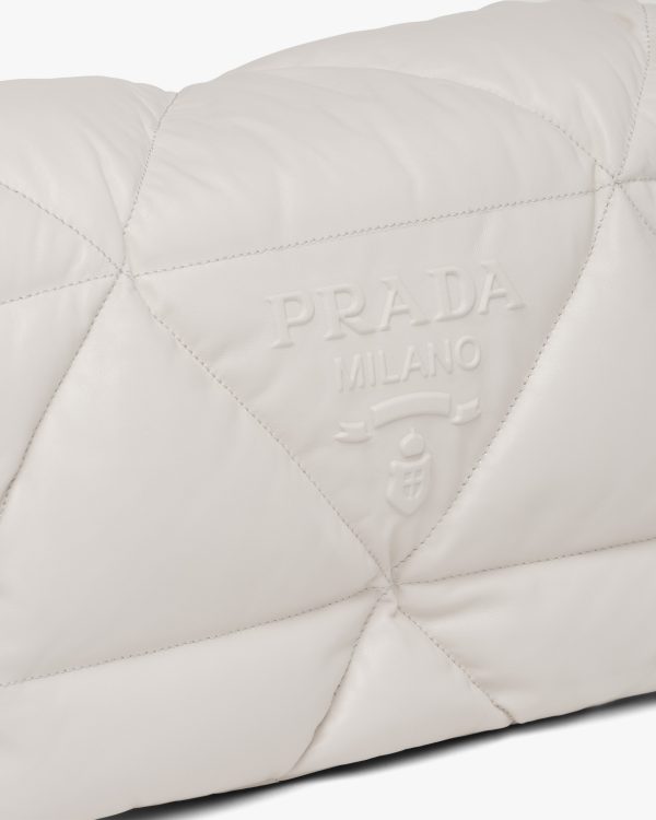 White Padded nappa leather shoulder bag - Image 6