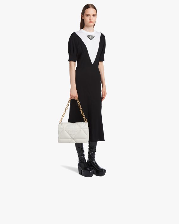 White Padded nappa leather shoulder bag - Image 7