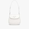White Prada Cleo brushed leather mini bag