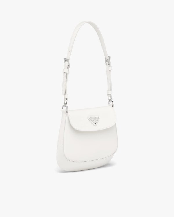White Prada Cleo brushed leather mini bag - Image 3